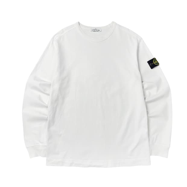 (L) 19ss 스톤아일랜드 와펜 롱슬리브 화이트