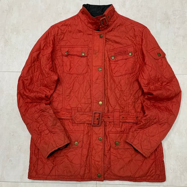바버 다홍 퀄팅 자켓 #365
