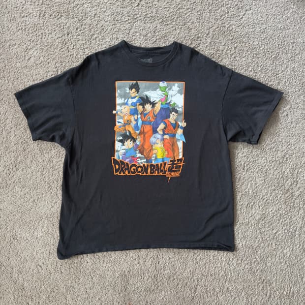 빈티지 드래곤볼 슈퍼 공식 티셔츠