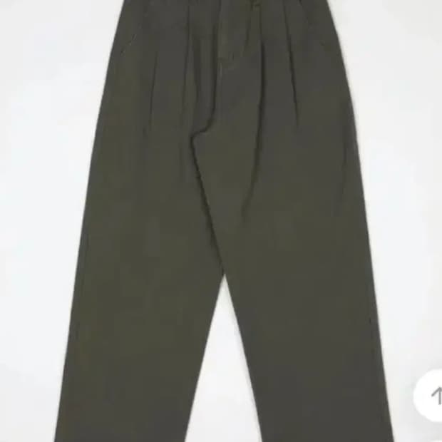 투스트랩 카키 와이드 팬츠