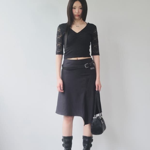 에즈온 언발란스 스커트 ason unbalance skirt 