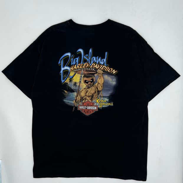 할리 데이비슨 오버사이즈 프린팅 반팔 티셔츠