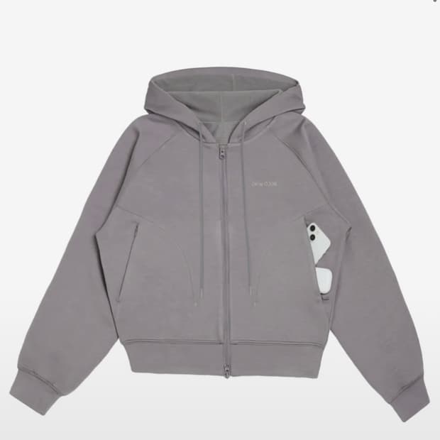 오호스 i:e Gel Hoodie 01 / Cocoa 리버시블 후드집업