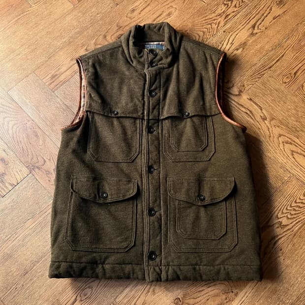 [L]폴로 랄프로렌 체크라이닝 퀼팅 헌팅 베스트