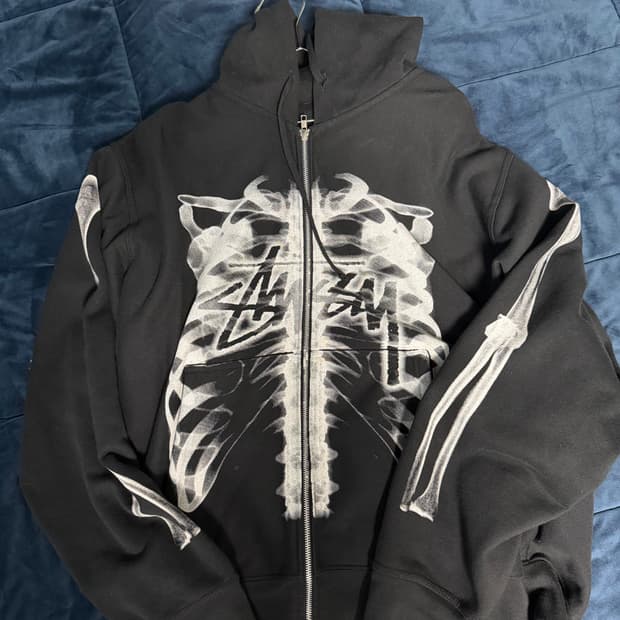 스투시 립 케이지 후드집업 XXL