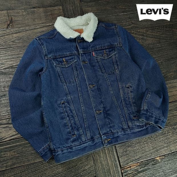 [리바이스] 안감 양털 쉐르파 데님 자켓 청자켓 M19071