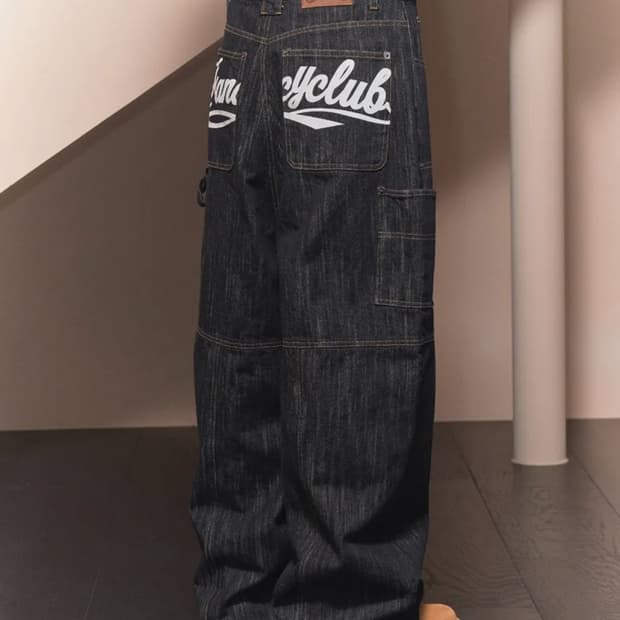 팬시클럽 카펜더 레터링 데님 팬츠 (BLACK)_F24ZD884