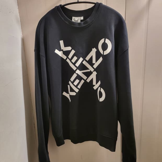 [L]겐조 크로스 로고 맨투맨 블랙