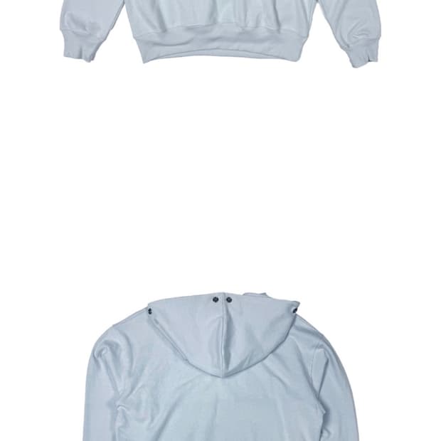 탄산마그네슘 아일렛 후드티 스카이블루