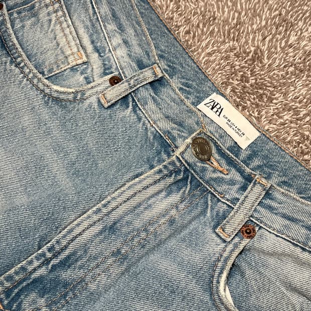 자라 연청 와이드 데님팬츠 