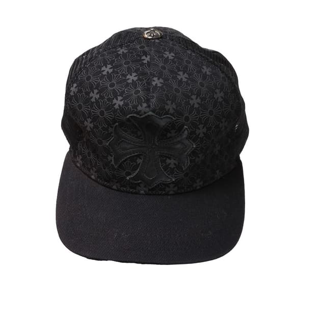Chrome Hearts Leather Cemetery Cross cap
