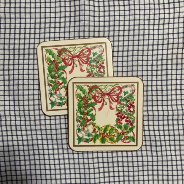 빈티지 티코스터 2개