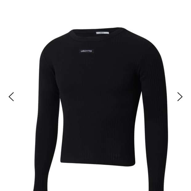 구합니다 Lecyto Clinging Ribbed Slim T-shirt