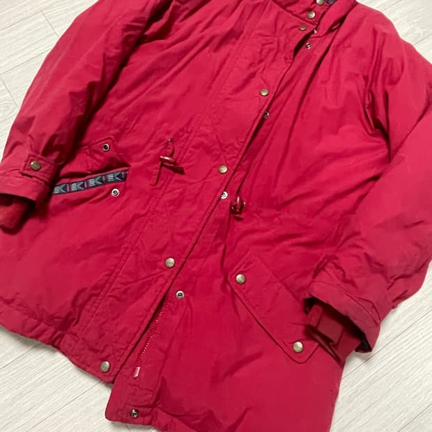 L.L Bean 레드 야상느낌 패딩