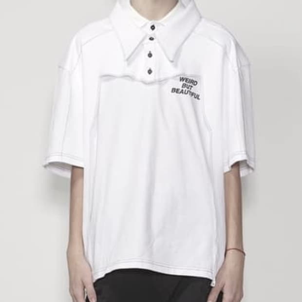비뮈에트 이중 카라 피켓 티셔츠 S