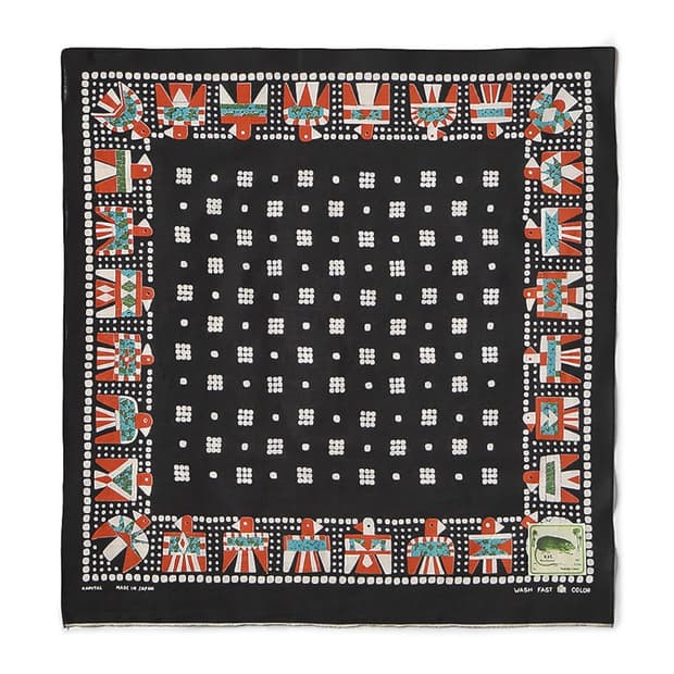 새상품) 캐피탈 Kapital 패스트컬러 셀비지 반다나 / 블랙