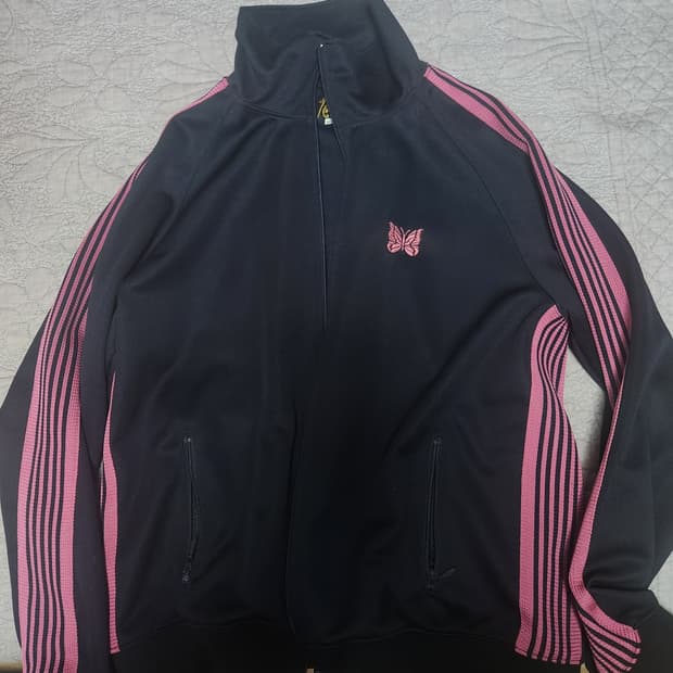 니들스 트랙자켓 XL 네이비 핑크