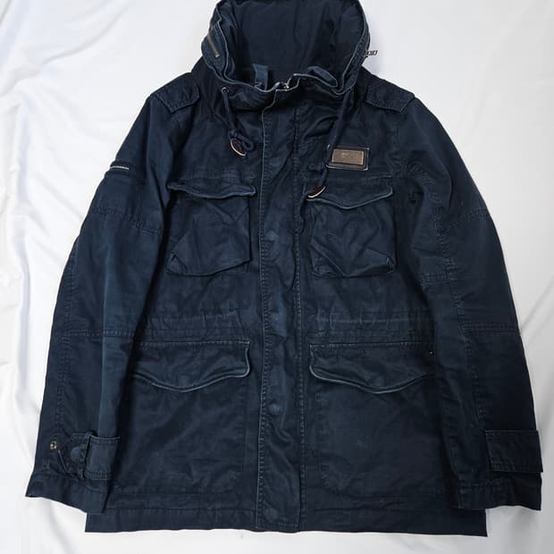 돌체앤가바나 남성 M65 사파리 헌팅자켓 코튼 후드포켓 빈티지 48 정품