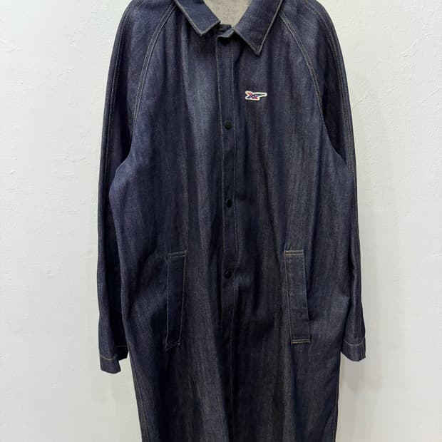 정품) 오니츠카타이거 오버핏 데님 롱자켓 M