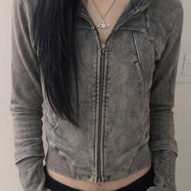 미스치프 롬버스 후드집업