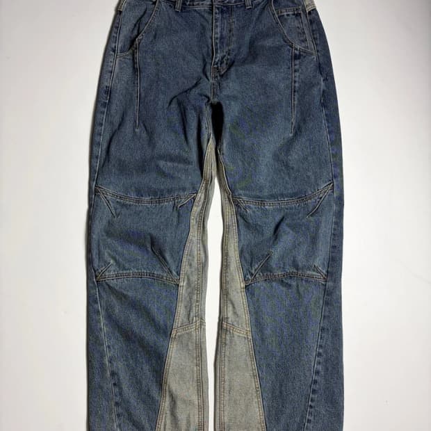 이티씨이 ETCE 25ss 커브드 패널 데님 팬츠 R3225