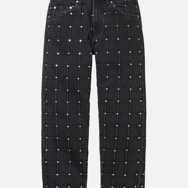 Supreme Studded Seam Loose Fit Jean Blac