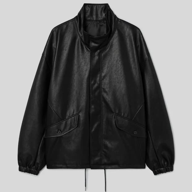 8세컨즈 / 페이크 레더 파카 / M