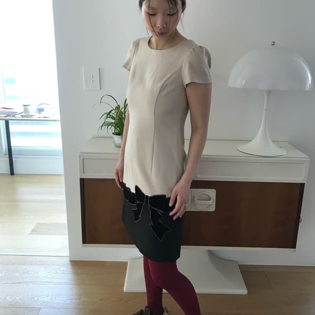 vintage ribbon one-piece