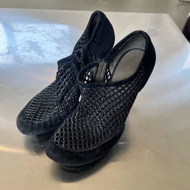 Balenciaga woven ankle heel