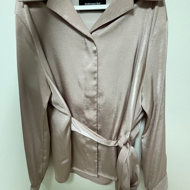 앤더슨벨 tazy belt blouse 더스티 핑크 블라우스 셔츠