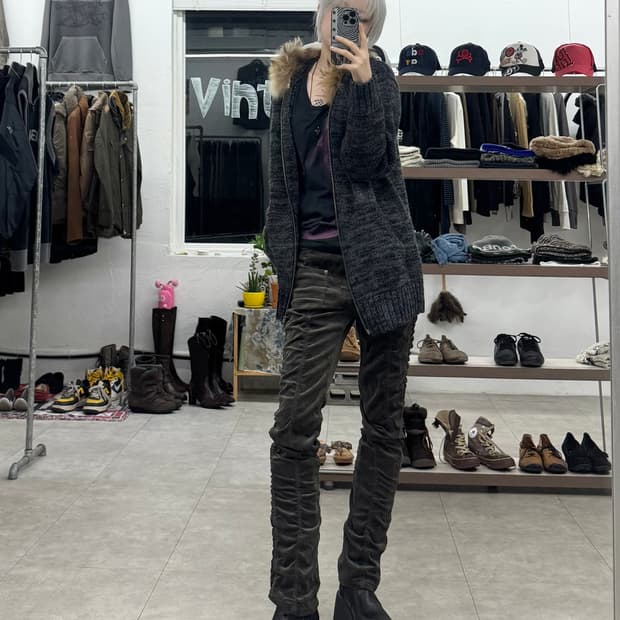 Carouge 셔링 코듀로이 팬츠