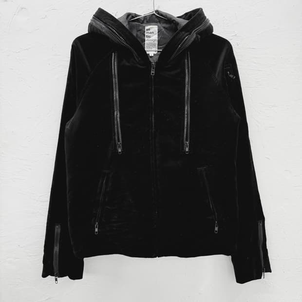 semantic design 벨루어 지퍼 자켓