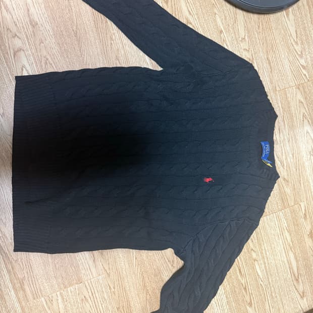 폴로 케이블 니트 코튼 스웨터