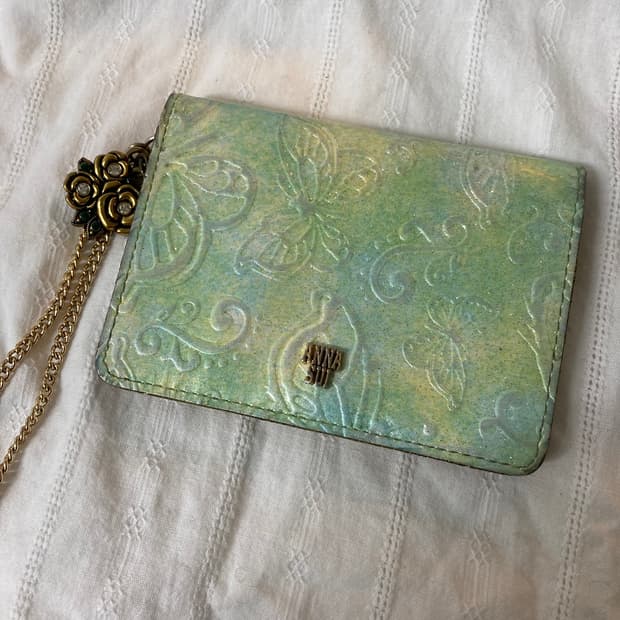 빈티지 엔틱 안나수이 에나멜 나비 지갑