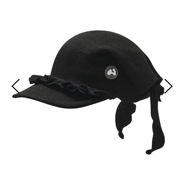 허그유어스킨-Frill winter visor cap (Black)