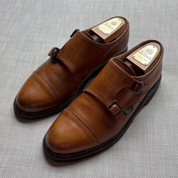 (265) Paraboot William 꼬냑 그레인 몽크 슈즈