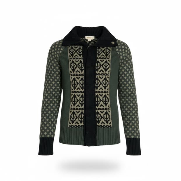 디젤 패턴 니트 가디건 S