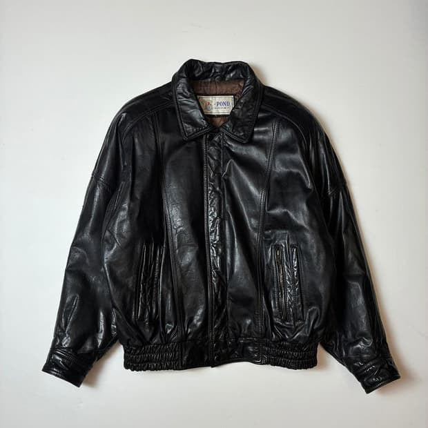 POND 90's 봄버 가죽 항공 자켓 PN8175