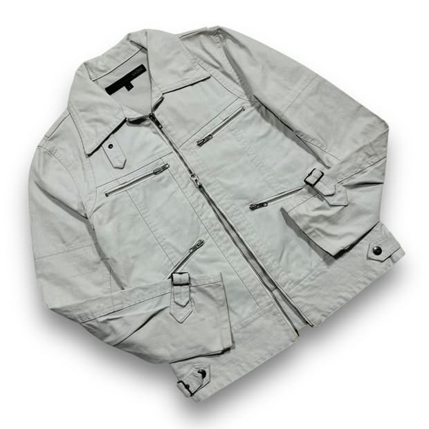 SCHLUSSEL white paint two-way jacket