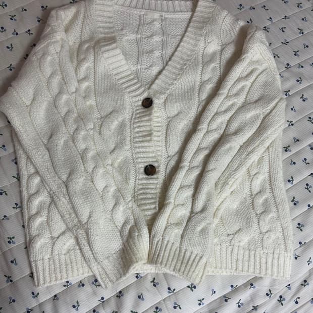 꽈배기 니트 가디건