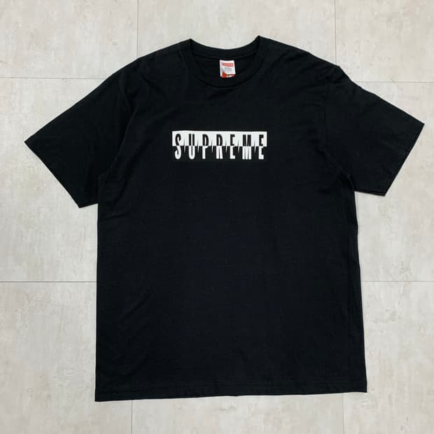 슈프림 스플릿 티셔츠 블랙 #589