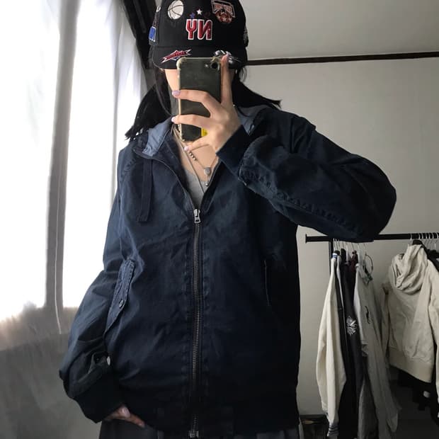 갭 데님 워시드 바람막이