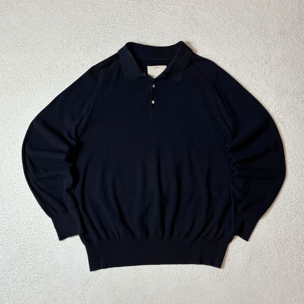 포터리 POTTERY 23ss 파인코튼 컴포트 카라 롱슬리브 PN7155