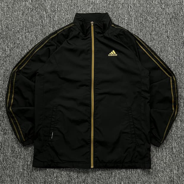 아디다스 올드스쿨 골드 사이드라인 바람막이 L