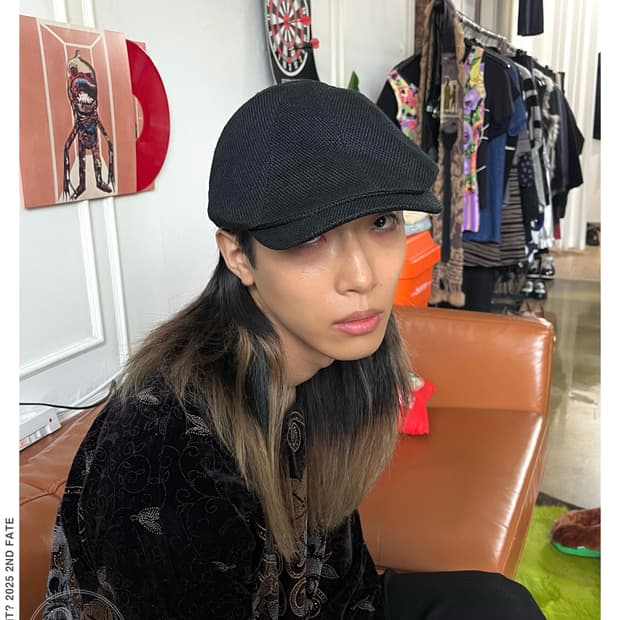 Jpn Vintage 8-Panel Black Hunting Cap