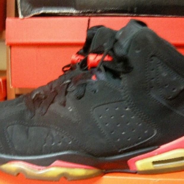 나이키 에어 조던6  블랙 인프라레드 250