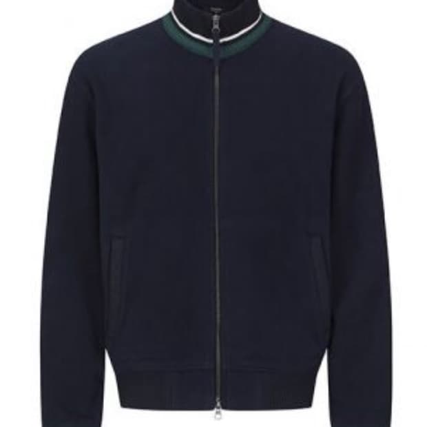 TOPTEN10 탑텐 폴라플리스 스트라이프 요꼬 집업 110사이즈 네이비