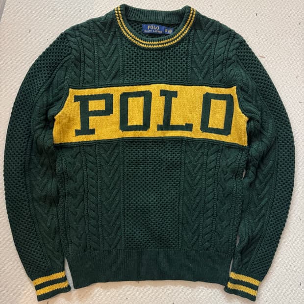 폴로 아란니트 스웨터 