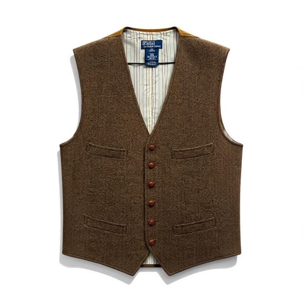 Polo RalphLauren 헤링본 울 베스트 XL