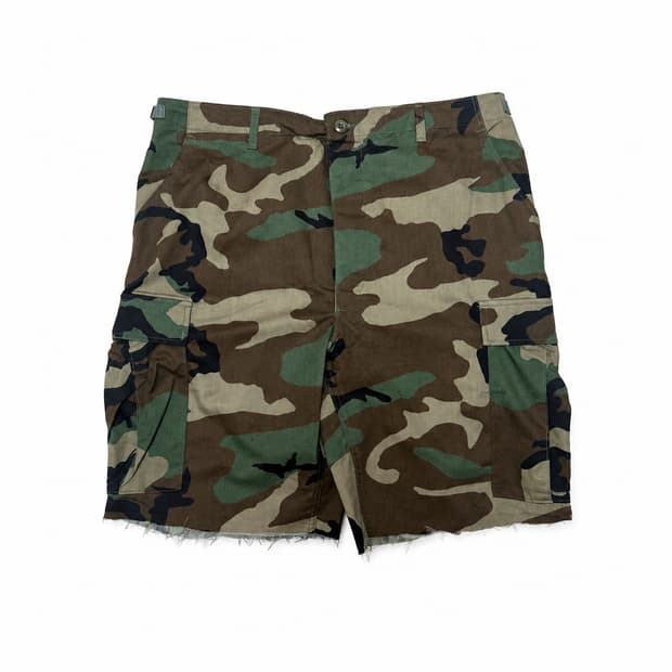 [L] Military 밀리터리 우드랜드 컷 오프 반바지